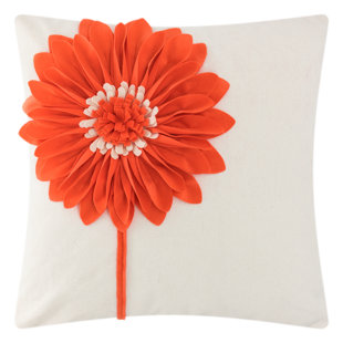 JWH 3D Sunflower Throw Pillow Covers 18x18in Decorative Flower Accent Pillow Case Handmade Cushion Cover