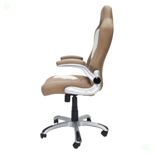 CHOCOPLANET High Back Executive Sport Race Office Chair with Flip-Up Arms
