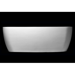 CLARKE PRODUCTS Lunar 71'' x 31.5'' Freestanding Soaking Solid Surface Bathtub