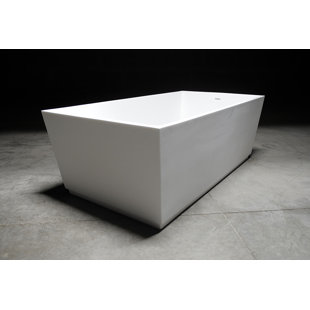 CLARKE PRODUCTS Spartan 60'' x 30'' Freestanding Soaking Solid Surface Bathtub