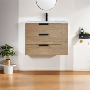MESA HOME DEPOT 30.28'' Single Bathroom Vanity with Resin Top
