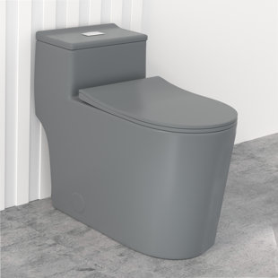 Yingze 1.5 Gallons GPF Elongated Chair Height Floor Mounted One-Piece Toilet (Seat Included)