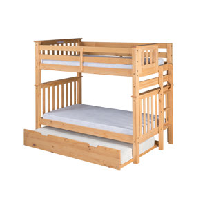 ANDOVER MILLS™ BABY & KIDS Abdullah Solid Wood Standard Bunk Bed with Trundle