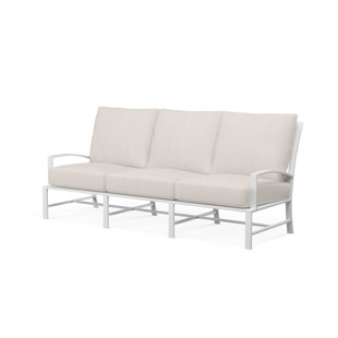 SUNSET WEST Bristol 76'' Aluminum Outdoor Patio Sofa with Sunbrella® Cushions