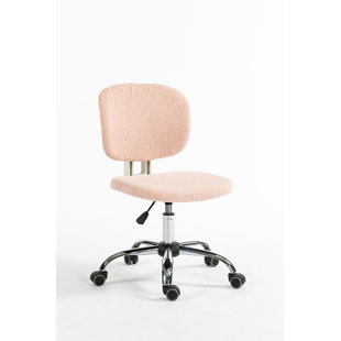 CEBALLOS Teddy Velvet Makeup Pink Office Desk Chair Bling Desk