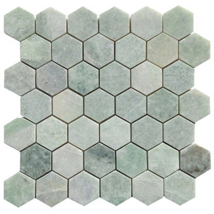 TILEVILLE 12" x 12" Marble Honeycomb Mosaic Wall & Floor Tile