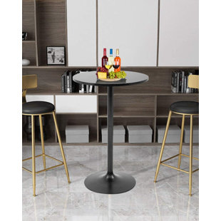 ANADEA Round Metal Base Dining Table