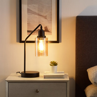 17 STORIES Alaisa Metal Touch Dimmable Desk Lamp with USB (LED Bulbs Included)