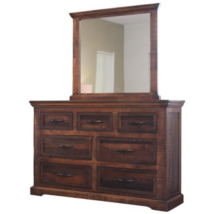 INTERNATIONAL FURNITURE DIRECT Madeira Solid Wood Flat Mirror
