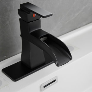 AWZTOO Single-Hole Single-handle Bathroom Faucet with Drain Assembly