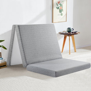 HANGZHOU TOMU E-COMMERCE CO., LTD. 3" Tri-fold Cooling Gel Memory Foam Mattress Topper with Collapsible and Washable Cover, for Travel and Guest Mat