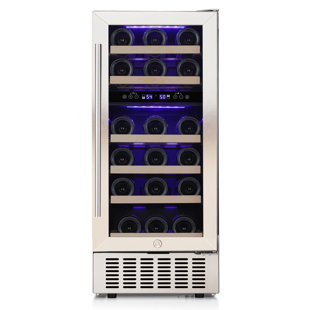 R.W.FLAME 15'' 28 Bottle and 66 Can Freestanding/Built-In Dual Zone Wine Refrigerator & Beverage Cooler