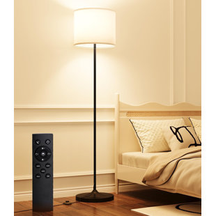 INSALER LED Floor Lamp for Living Room Dimmable Standing Lamps with Lampshade and LED Bulb Custom Color Temperature Tall Lamp