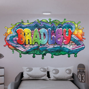 MYSTICKY Graffiti Non-Wall Damaging Wall Decal