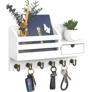 TEXTILES HUB Wood Wall Organizer