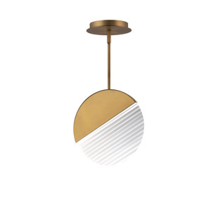 DWELED Crescent Aged Brass LED Pendant