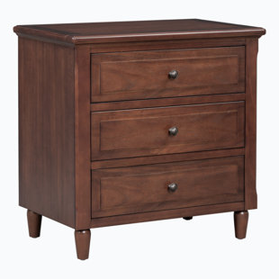 WENTY 3-Drawer Nightstand Storage Wood Cabinet 28" H x 28" W x 16.9" D