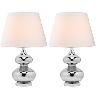 WROUGHT STUDIO Pluto Glass Table Lamp (Set of 2)