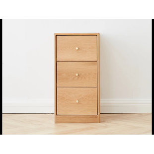 THINK URBAN Solid Oak Bedside Table Storage Cabinet - Free-Standing Corner Cabinets Storage Table