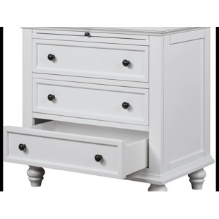 THINK URBAN 3-Drawer Storage Wood Cabinet, End Table with Pull out Tray