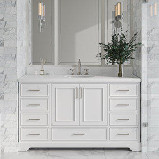 ARIEL BATH Stafford 60.25'' Single Bathroom Vanity with Quartz Top