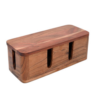 LuxeDesigns – Handcrafted Mango Wood Cable Organizer
