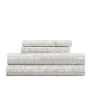 IENJOY HOME 4 Piece Sheet Set Patterned Microfiber Ultra Soft Bedding