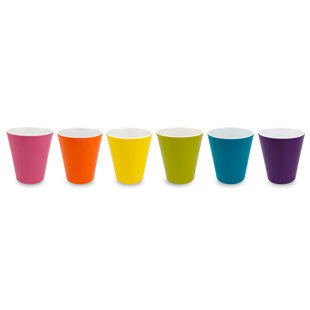 FRENCH BULL 16oz. Melamine Drinking Glass Set (Set of 6)