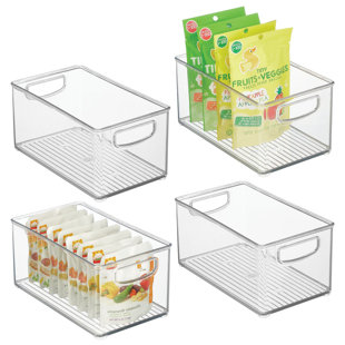 mDesign Plastic Nursery Storage Container Bin with Handles