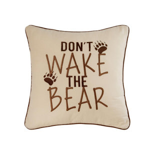 C&F HOME Don't Wake The Bear Embroidered Throw Pillow