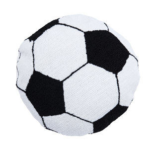 C&F HOME Soccer Ball Shaped Hooked Pillow