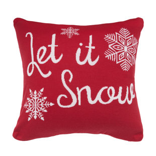 C&F HOME Let it Snow In Red Pillow
