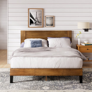 FERNLEAF Evelyn Solid Wood Bed Frame with Headboard