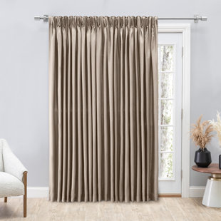 HOKKU DESIGNS Bethany Premium Pinch Pleat Double Wide Patio Panel with Back Tabs