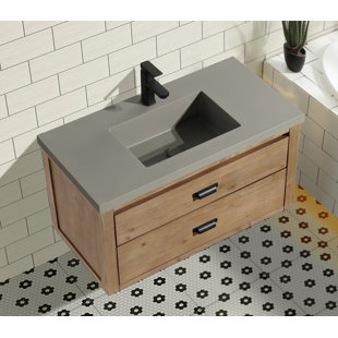 ARI KITCHEN & BATH Kane 35.8'' Single Bathroom Vanity with Concrete Top