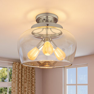 17 STORIES Snejana Glass Semi Flush Mount