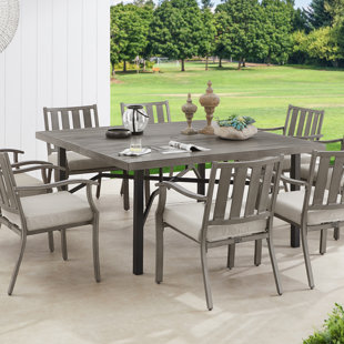 PEAK HOME FURNISHINGS Patio Square 8 - Person Dining Set With Sunbrella Cushions