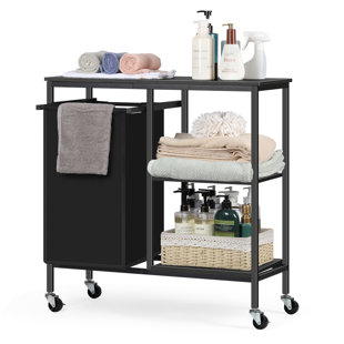 ZENCO HOMEGOODS Free Standing Laundry Cart with Wheels