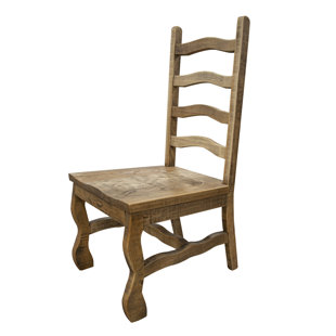 INTERNATIONAL FURNITURE DIRECT Marquez Solid Wood Ladder Back Side Chair Dining Chair (Set of 2)