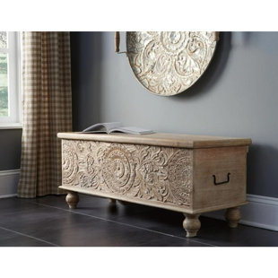 KELLY CLARKSON HOME Aeryn Solid Wood Storage Bench