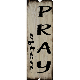 BOULDER INNOVATIONS Pray Often On Wood Textual Art