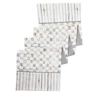 MACKENZIE-CHILDS Sterling Check® Table Runner