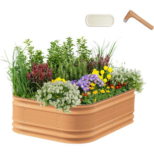 VEGO GARDEN Novel 17" Tall 6 In 1 Modular Metal Outdoor Raised Garden Bed