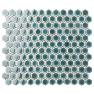 MEROLA TILE Hudson 1" Hex 11-7/8 " x 13-1/4 " Porcelain Mosaic Floor and Wall Tile