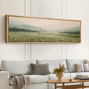 IDEA4WALL Rustic Countryside " Tranquil Lake Serene Landscape Modern Art Calm Warm Extra Large Artwork Pictures "