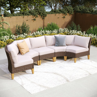 ALPHAMARTS Outdoor Wicker Patio Conversation Furniture Set