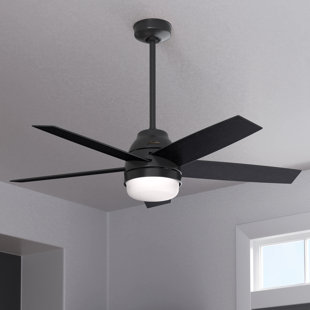 HUNTER FAN 52" Exton 5 - Blade Wi-Fi LED Standard Smart Ceiling Fan with Remote Control and Light Kit Included