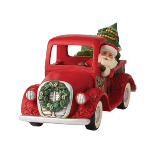 Jim Shore Heartwood Creek Highland Glen Santa Truck Christmas Figurine 5.7in H