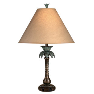MEDALLION LIGHTING Palm Tree Resin Table Lamp (Set of 2)