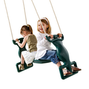 Freeport Park Plastic / Acrylic Green Two Person Glider with Mounting Hangers and Chains